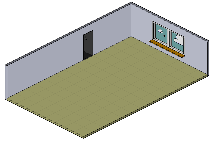 An empty Habbo room.