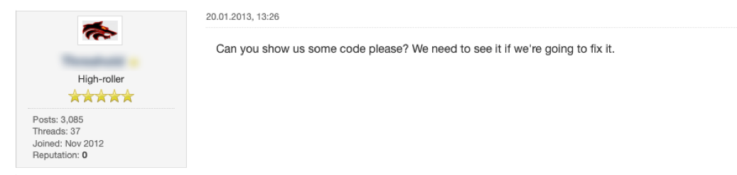 A reply from the SA:MP Forums